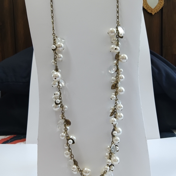 CLEARANCE SALE!!  Chloe + Isabel Bronze And Pearl and Crystal Necklace - Picture 2 of 8